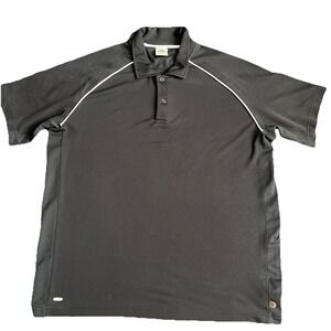 alo cool fit Polo Men's XL Black Golf Tennis Athletic Shirt